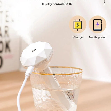 LED Lamp Air Humidifier USB Essential Oil Diffuser Car Purifier Aroma Anion Mist Maker with Romantic Light Portable Humidifier
