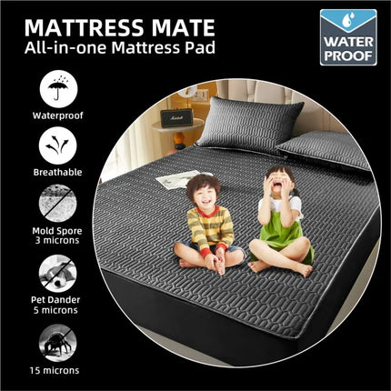 Waterproof Fitted Sheet, Thickened Quilted 100% Waterproof Mattress Cover, Mattress Protector, Bed Cover For Living Room 160x200