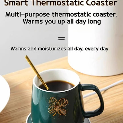 Electric Mug Warmer Heating Coaster 55°C for Coffee and Milk Tea Thermostatic Pad Heating Mat for Kitchen Use Beverage Heating