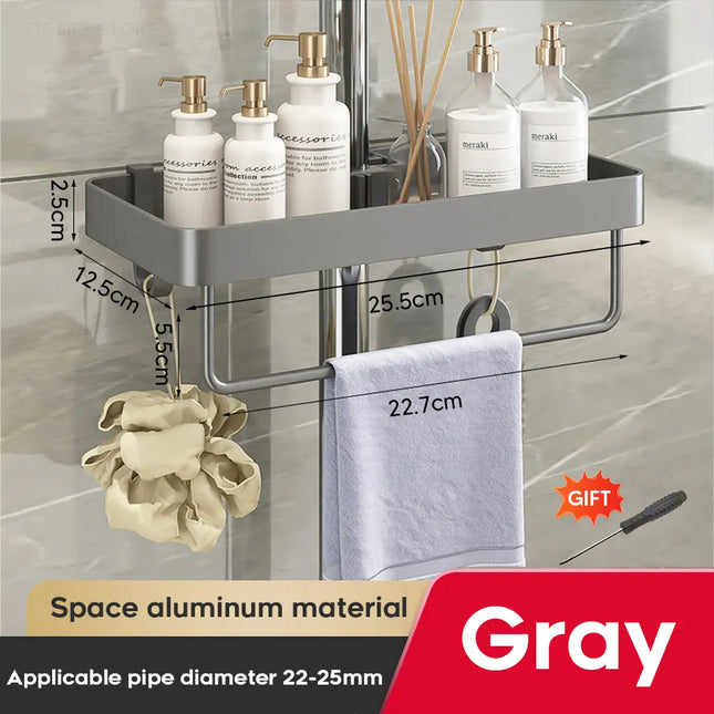 Punch-Free Shower Rack