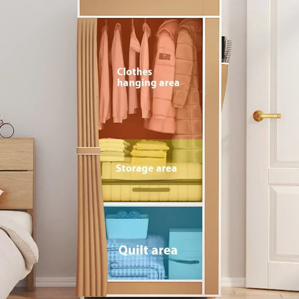 Foldable Fabric Wardrobe Dustproof Storage