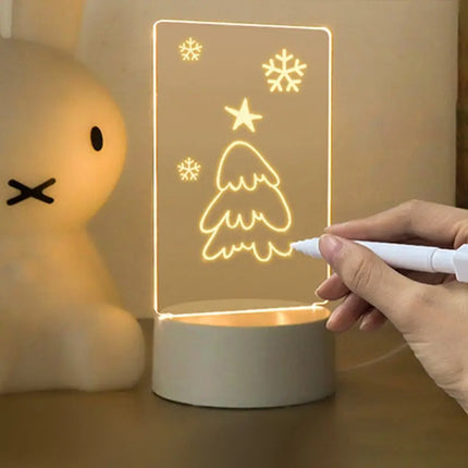 Creative LED Writing Board Lamp Acrylic Message Pad