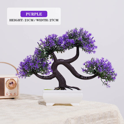 Artificial Bonsai Tree Potted Plant Small Table Decor