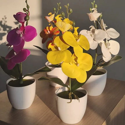 Bonsai Butterfly Orchid Artificial Potted Plant