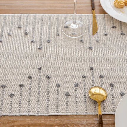 Natural Linen Table Runner with Tassels Dining Decor Wedding Birthday Christmas Decoration for Home tablecloth