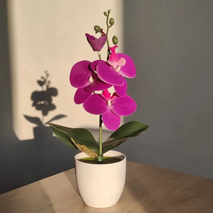 Bonsai Butterfly Orchid Artificial Potted Plant