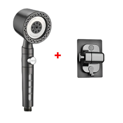 5 Modes Spray Water Saving Shower Head ABS Handheld Spa Showerheads Large Flow Portable Bathroom Filter Shower Faucet Nozzle Set