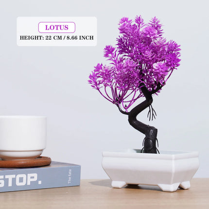 Artificial Bonsai Tree Potted Plant Small Table Decor