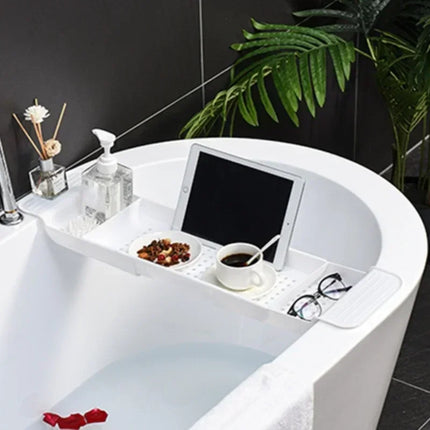 Extendable Bamboo Bathtub Shelf Tray