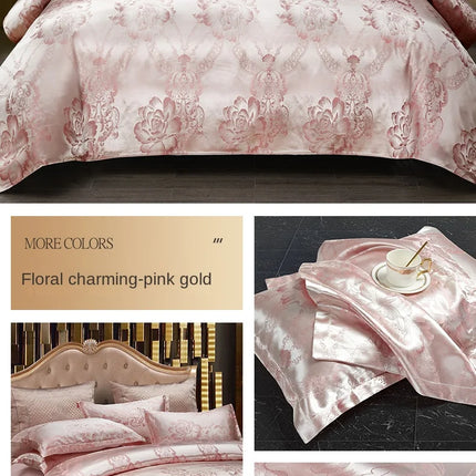 3pcs Duvet Cover and Pillow case Set No Filling,European Light Luxury Type Skin-Friendly Soft Fabric,For Family bedroom Bedding