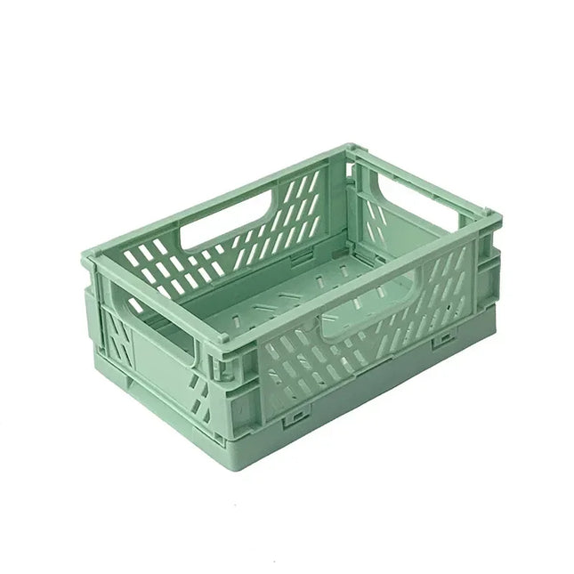 Plastic Foldable Storage Crate Stackable Organizer Box