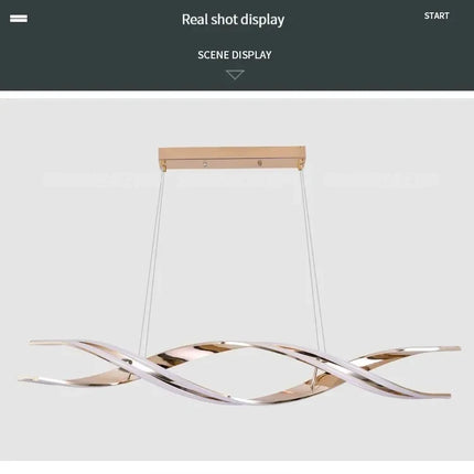 Minimalist LED Chandelier for Dining Room Modern Geometric Kitchen Pendant Light Simple Home Decor Hanging Light Fixture