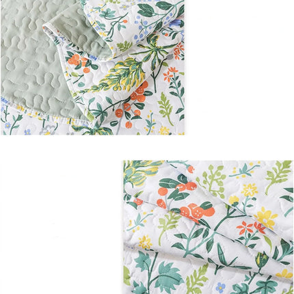 3-piece microfiber lightweight quilt bedding set with 2 pillowcases, suitable for all seasons, featuring a reversible soft cover