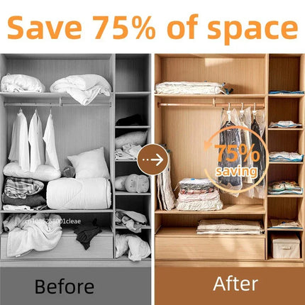 8/5/3/1PCS Vacuum Storage Bags Compression Pack Vacuum Bag for Storing Clothes Bedding Blanket Space Save Travel Bag Organizer