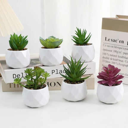 Mini Artificial Succulent Bonsai Plants
