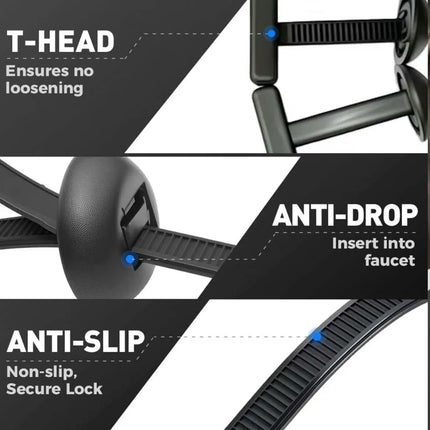 100Pcs Nylon Universal Cable Tie Buckle, Heavy Duty Self-Locking Nylon Zip Ties Holder, Multipurpose Plastic Cable Ties Tool