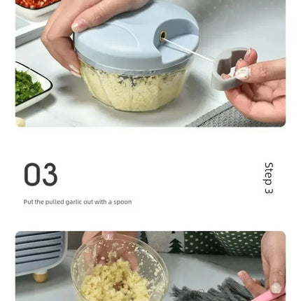 Home Kitchen Manual Ginger Grinder Garlic Mud Splasher Multifunctional Vegetable Cutter Handheld Meat Grinder Modern Minimalist