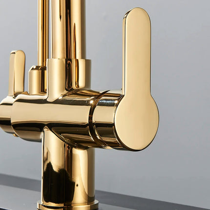 Smart Sensor Pure Water Kitchen Faucet 2 Models Spout Taps Deck Mount Daul Handle Filtered Cold Hot Water Mixer Washing Crane