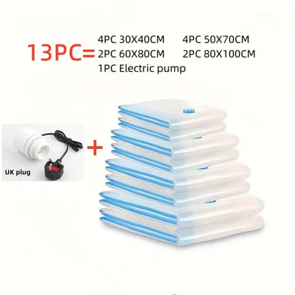 Vacuum Storage Bags More Space Save Compression Travel Seal Zipper for Clothes Pillows Bedding Closet Home Organizer