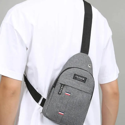 Chest Bag Men's One Shoulder Crossbody Bag Large Capacity Outdoor Sports And Leisure Fashion Small Shoulder Bag Large Capacit