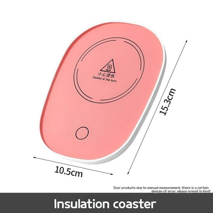 Electric Mug Warmer Heating Coaster 55°C for Coffee and Milk Tea Thermostatic Pad Heating Mat for Kitchen Use Beverage Heating