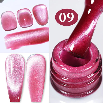 BORN PRETTY 10ml Rainbow Purple Water Light Cat Magnetic Gel Nail Polish Shining Sliver-light Holographics Semi Permanent UV Gel