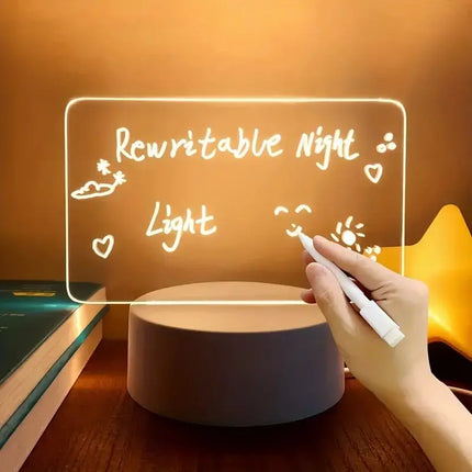 Creative LED Writing Board Lamp Acrylic Message Pad