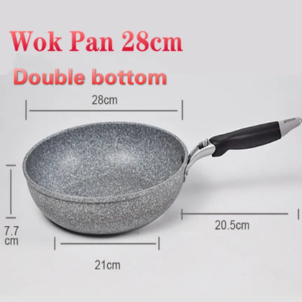 Durable Non-stick Stone Frying Wok Pan