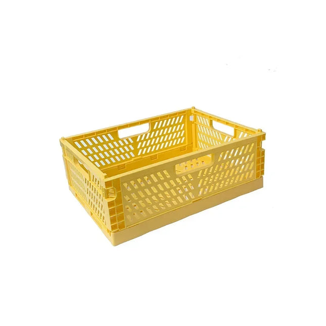 Plastic Foldable Storage Crate Stackable Organizer Box