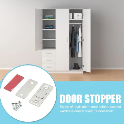 Magnetic Cabinet Catches Magnetic Door Stop Ultra Thin Drawer Magnet Catch Hidden Door Closer Adhesive Cabinet Latch for Kitchen