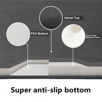 Super Absorbent Non-Slip Velvet Bathroom Door Floor Mat