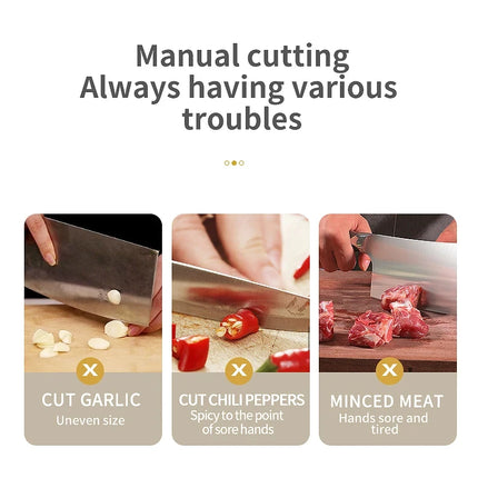 Mini Wireless Electric Garlic Press Dual Purpose Garlic Puree 350ml Kitchen Food Shredder Usb Charging Meat Grinder Vegetable