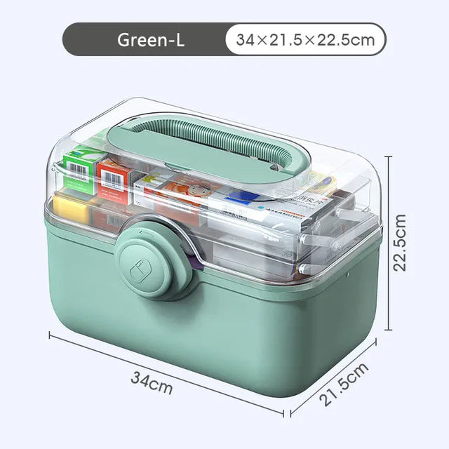 Large Capacity Portable Medicine Organizer Box