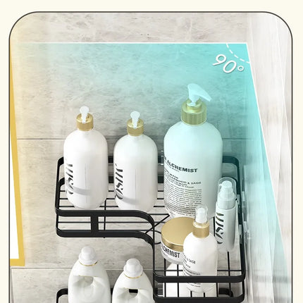 Bathroom Triangle Iron Shelf No Drill Metal Corner Shelf Kitchen Bathroom Accessories Storage Rack Shampoo Storage Rack