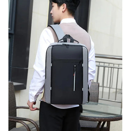 Waterproof Oxford Laptop Backpack for Men 15.6 Inch USB Charging Business Travel School Backpack High Capacity