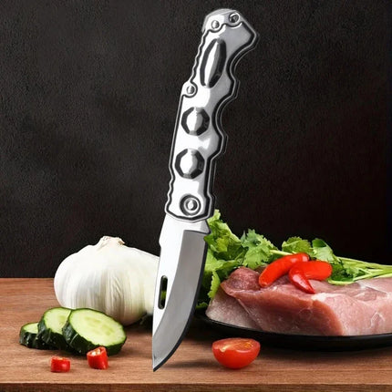 Portable Folding Knife Keychain Fruit Cutter Multipurpose Pocket Knife Utility Knives Stainless Steel Knife Kitchen Accessories
