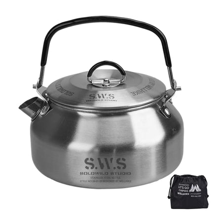 0.8L Stainless Steel Portable Camping Kettle