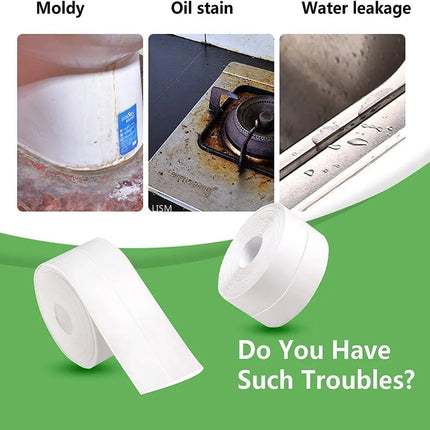 Bathroom Shower Sealing Tape Sink Bath White Pvc Self Adhesive Waterproof Wall Sticker For Bathroom Kitchen Caulk Sealing Strips