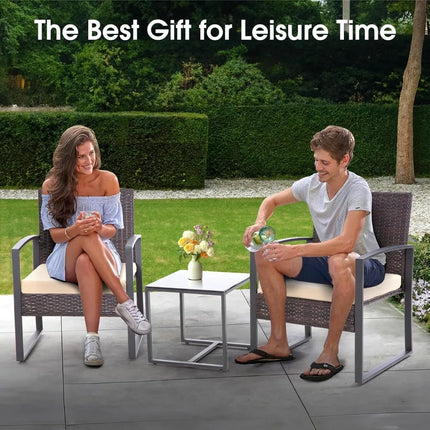 3PCS Outdoor Wicker Patio Set