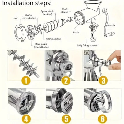 Heavy Duty Hand Operated Manual Kitchen Meat Mincer Noodles Grinder Sausage Filler Fruit Vegetable Beef Sausage Pasta Maker New