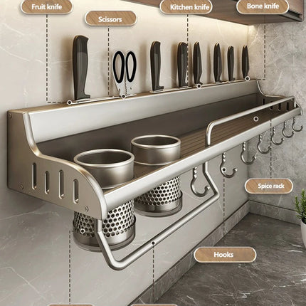 Kitchen Spice Storage Knives Holder Knife Stand Spice Rack Organizer Knives Holder Spoon and Chopsticks Rest Hanging Organizers