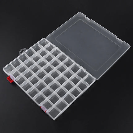 48 Grids Compartment Plastic Storage Box Jewelry Earring Box Bead Screw Container Home Storage Case Display Organizer Container