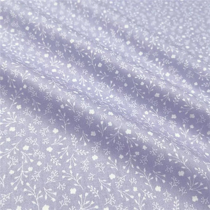 160*50cm Purple Small Floral Design Printed Cotton Fabric For DIY Children's Wear Cloth Make Bedding Quilting Girl Dress Tesido
