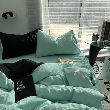 Ins Bedding Simple Four Piece Set Bed Sheets Are Skin Friendly and Comfortable, Suitable for Home Use
