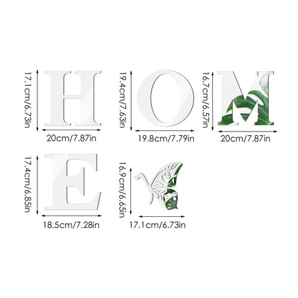 3D Mirror Wall Sticker HOME Logo