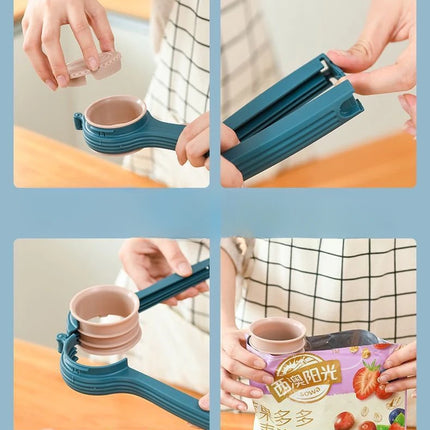 1PC Reuseable Bag Clip Snack Fresh Food Storage Sealing Kitchen Mini Sealer Food Clip with Cap Type Spray Nozzle Moistureproof