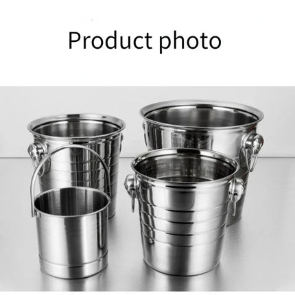 1L/3L/5L Portable Stainless Steel Ice Bucket Comfort Handle Eco-Friendly Freezer Cooler Bar Supplies Kitchen Accessories