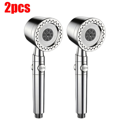 5 Modes Spray Water Saving Shower Head ABS Handheld Spa Showerheads Large Flow Portable Bathroom Filter Shower Faucet Nozzle Set