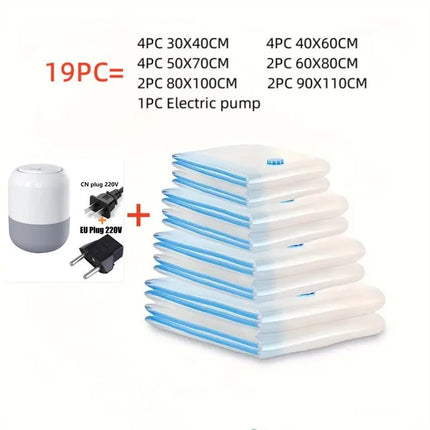 Vacuum Storage Bags More Space Save Compression Travel Seal Zipper for Clothes Pillows Bedding Closet Home Organizer