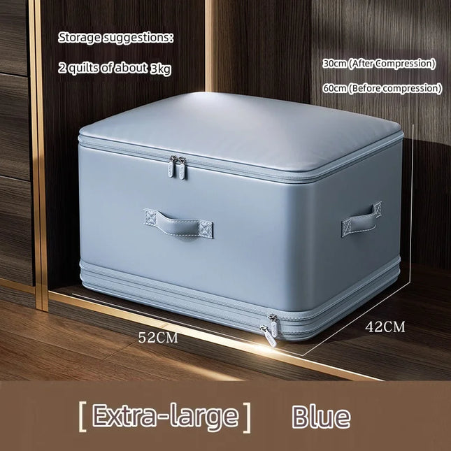 Ultra Space Saving Self Compression Organizer,Comforter Storage Bag,Moving Bag for Comforters,Clothes,Blankets,Bedding,College